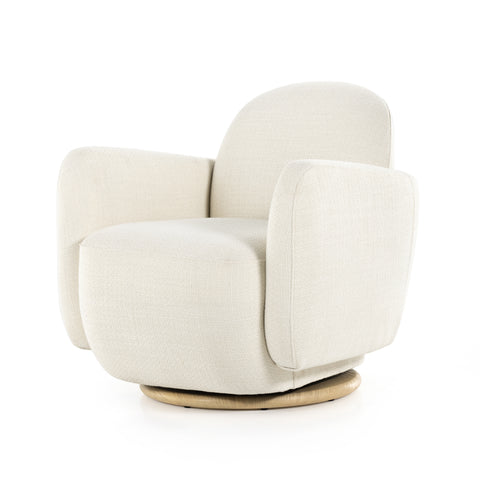 Enya Swivel Chair-Gibson White