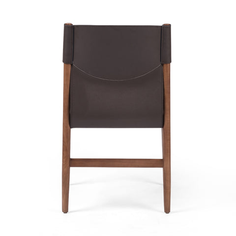 Lulu Armless Dining Chair-Espresso Leather