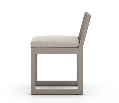 Avalon Outdoor Armless Dining Chair-Grey/Stone Grey