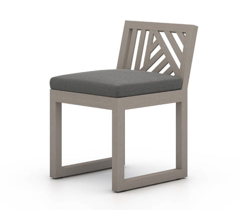 Avalon Outdoor Armless Dining Chair-Grey/Charcoal