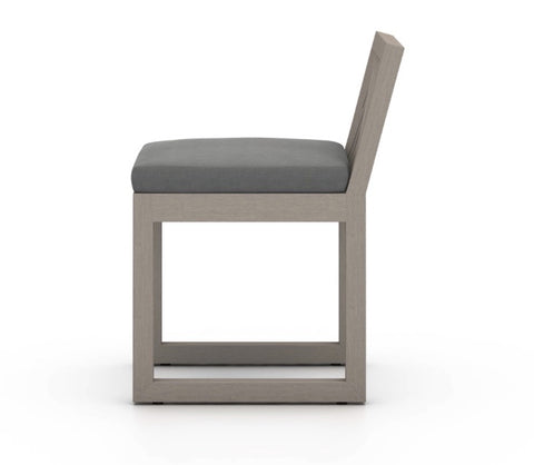 Avalon Outdoor Armless Dining Chair-Grey/Charcoal