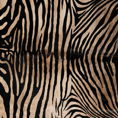 Zebra Printed Hide Rug - Zbr Hair On Hide