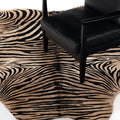 Zebra Printed Hide Rug-Zbr Hair On Hide