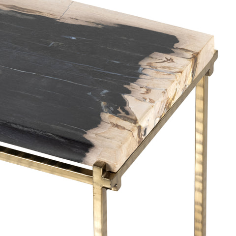 Tig End Table-Dark Petrified Wood