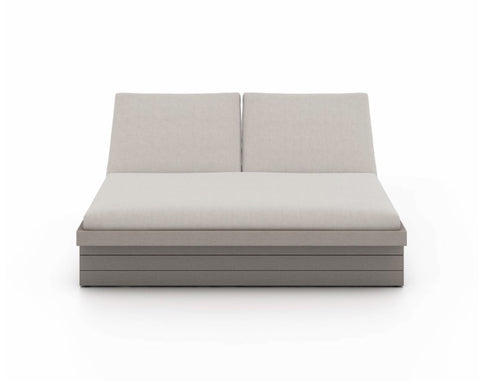 Leroy Outdoor Double Chaise -Grey/Stone Grey