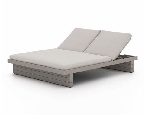 Leroy Outdoor Double Chaise -Grey/Stone Grey