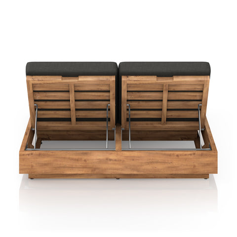 Kinta Outdoor Double Chaise-Charcoal