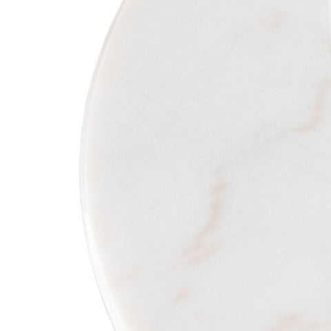 Caldwell Stone Top Coffee Table-White Marble