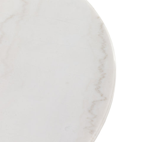 Caldwell Stone Top Coffee Table-White Marble