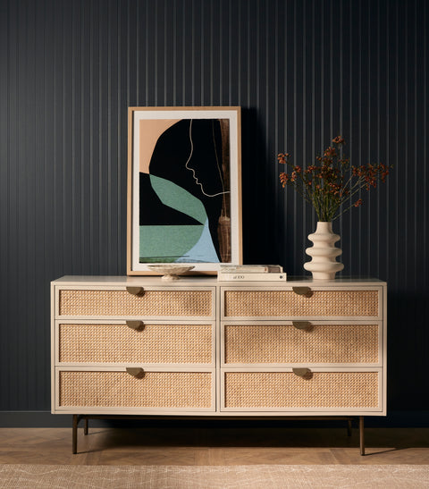 Luella 6 Drawer Dresser - Matte Alabaster