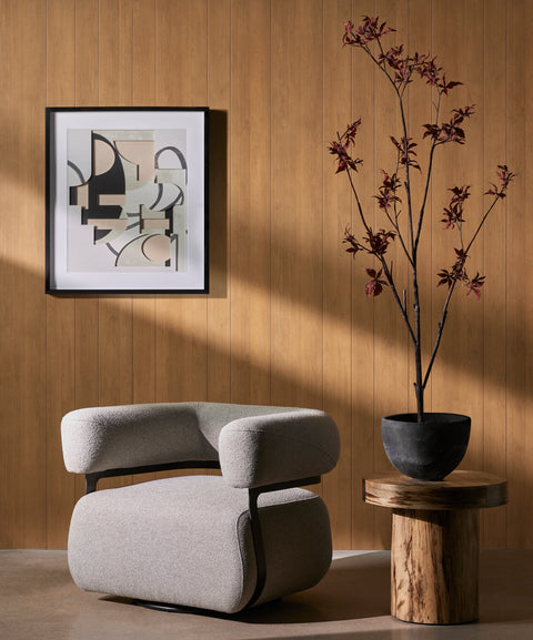 Gareth Swivel Chair - Torrance Silver