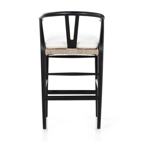 Muestra Counter Stool W Cushion-Black/Cream