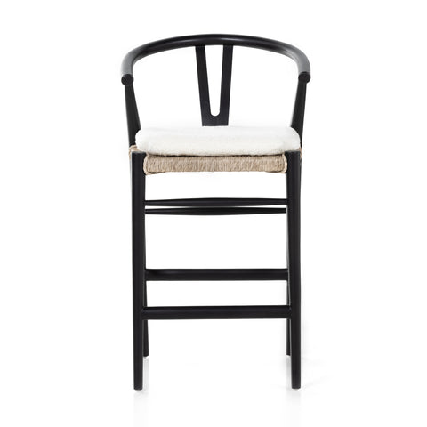 Muestra Counter Stool W Cushion-Black/Cream