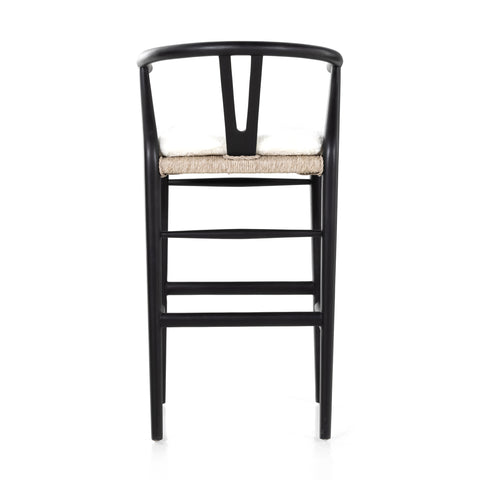 Muestra Bar Stool W Cushion-Black/Cream