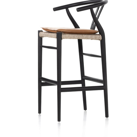 Muestra Bar Stool W Cushion-Black/Cream