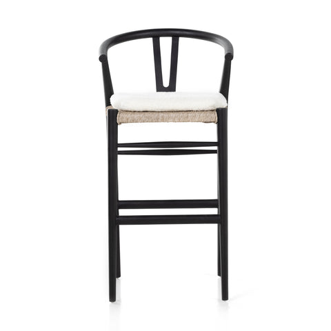 Muestra Bar Stool W Cushion-Black/Cream