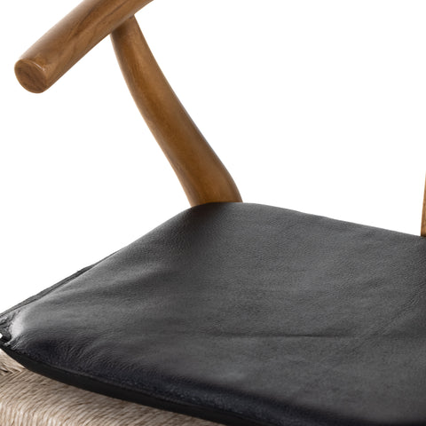 Muestra Bar Stool W Cushion-Natural/Pebble Black