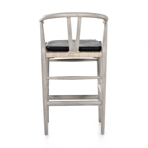 Muestra Counter Stool W Cushion-Grey/Pebble Black