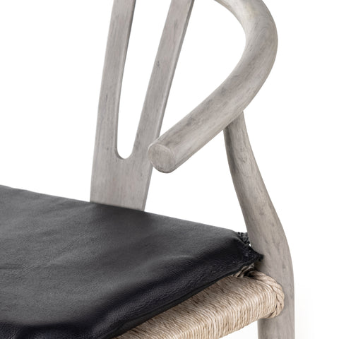 Muestra Counter Stool W Cushion-Grey/Pebble Black