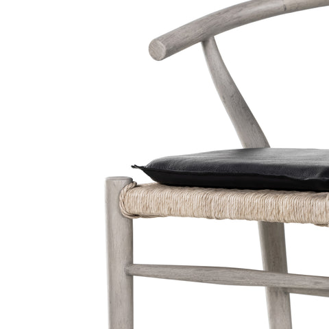 Muestra Counter Stool W Cushion-Grey/Pebble Black