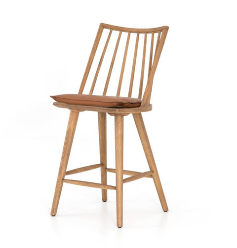Lewis Windsor Counter Stool W Cs Whiskey-Sandy Oak
