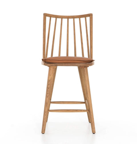 Lewis Windsor Counter Stool W Cs Whiskey-Sandy Oak