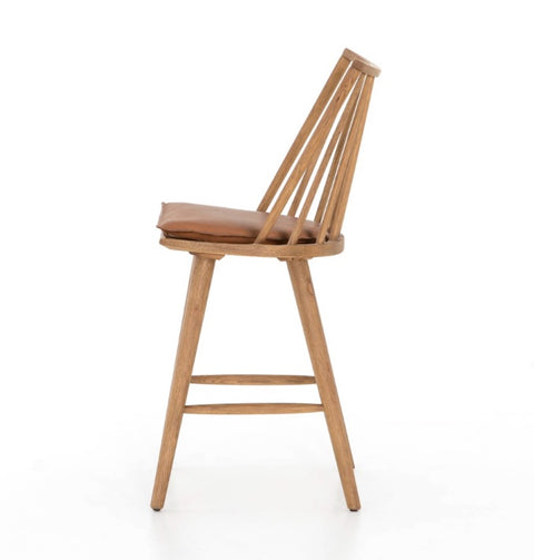 Lewis Windsor Counter Stool W Cs Whiskey-Sandy Oak