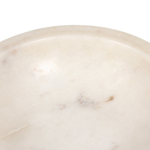 Lira Bowl-Honed White Marble