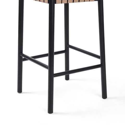 Heisler Bar Stool - Almond Leather Blend