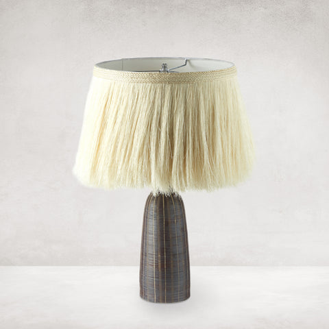 Sisa Table Lamp-Earthtone Striped Ceramic