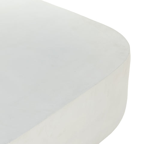 Basil Square Outdoor Coffee Table 35.5" - Matte White