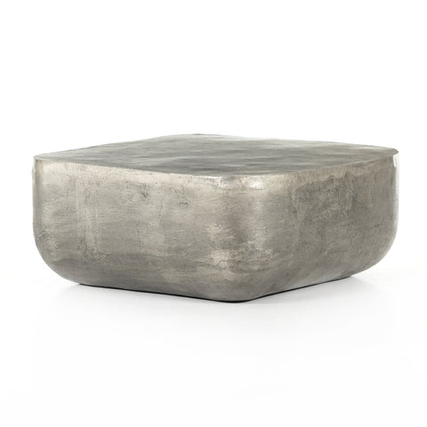 Basil Square Outdoor Coffee Table 35.5" -Raw Ant Nickel