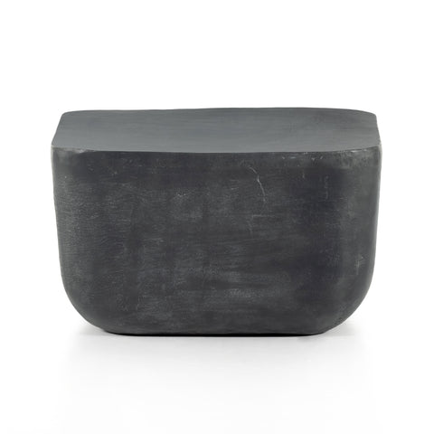 Basil Square Outdoor End Table-Aged Grey