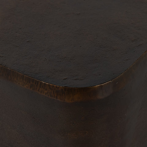 Basil Square Outdoor End Table- Ant Rust
