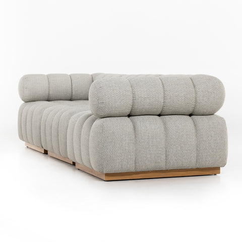 Roma Outdoor 3pc Sectional Sofa - Faye Ash