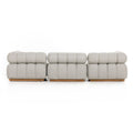 Roma Outdoor 3Pc Sectional w/ Ottoman - Faye Ash