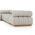 Roma Outdoor 4pc Sectional W/ Ottoman - Faye Ash