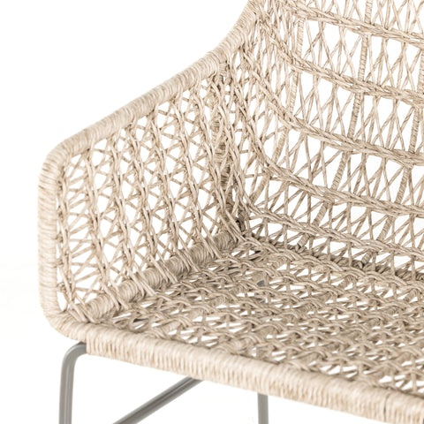 Bandera Outdoor Woven Dining Chair W/ Cushion - Vintage White