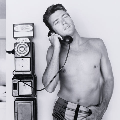 Clint Eastwood Takes A Call By Getty - 30x30"