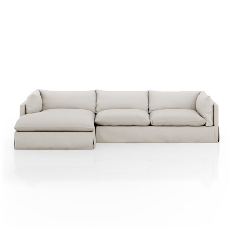 Habitat 2Pc LAF Slipcover Sectional-133''- Valley Nimbus