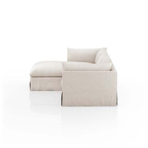 Habitat 2Pc LAF Slipcover Sectional-133''- Valley Nimbus