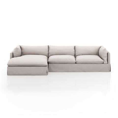 Habitat 2Pc LAF Slipcover Sectional-133''- Bennett Moon
