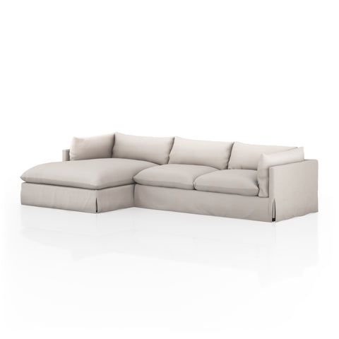 Habitat 2Pc LAF Slipcover Sectional-133''- Bennett Moon