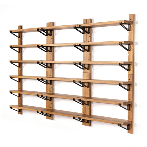 Pivott Shelf-Set Of 6-Natural Oak Veneer