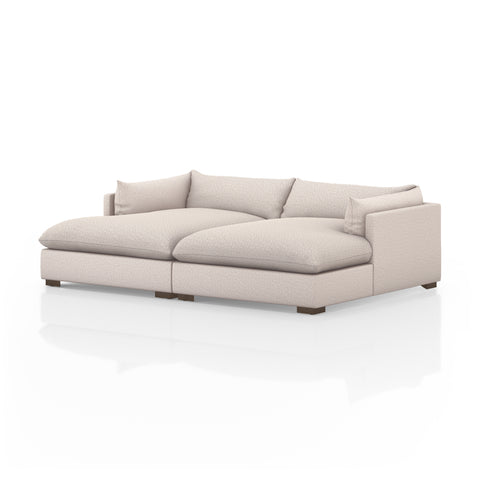 Westwood Double Chaise Sectional-102''-Bayside Pebble