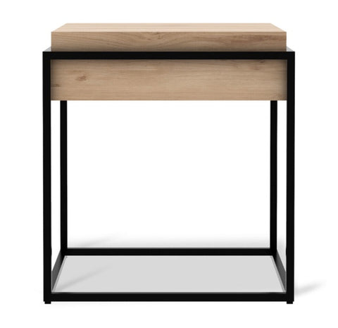 Monolit Side table - Black Legs - Oak