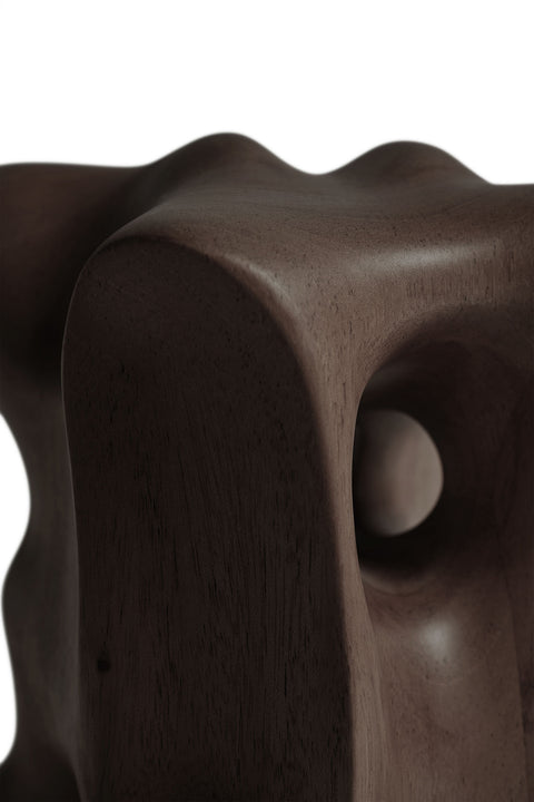 Natural Organic sculpture - Dark Brown Mahogany