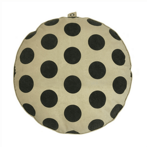 I Love the Mountains with Polka Dots Pouf
