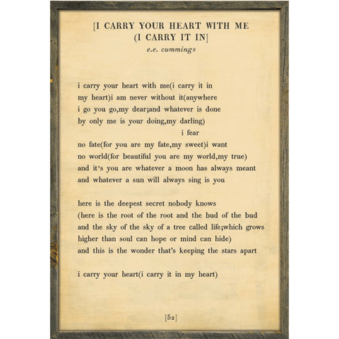 I Carry Your Heart - Poetry Collection