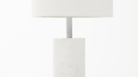 Drum Table Lamp - White - IN STOCK